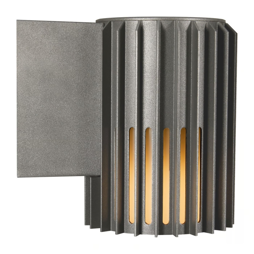Nordlux - Vägglampa för utomhusbruk ALUDRA 1xE27/15W/230V antracit