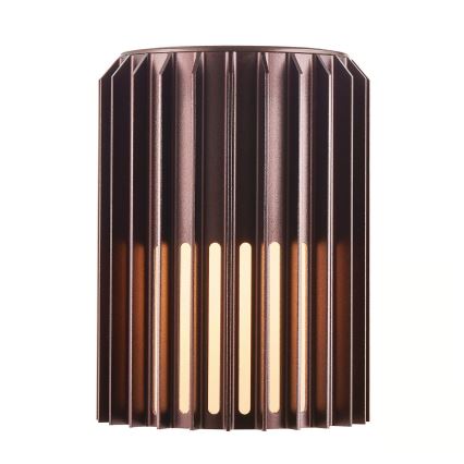 Nordlux - Vägglampa för utomhusbruk ALUDRA 1xE27/15W/230V brun