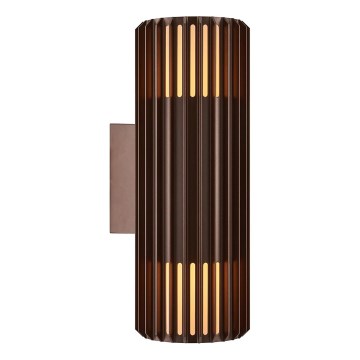 Nordlux - Vägglampa för utomhusbruk ALUDRA 2xE27/15W/230V IP54 brun