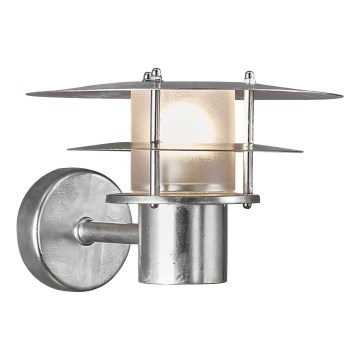 Nordlux - Vägglampa för utomhusbruk BASTIA 1xE14/12W/230V IP54 matt krom