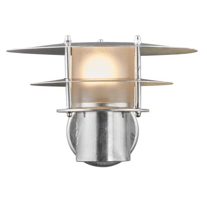 Nordlux - Vägglampa för utomhusbruk BASTIA 1xE14/12W/230V IP54 matt krom