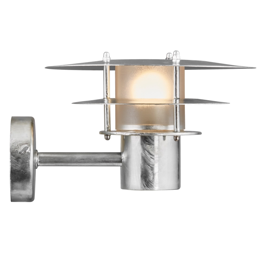 Nordlux - Vägglampa för utomhusbruk BASTIA 1xE14/12W/230V IP54 matt krom