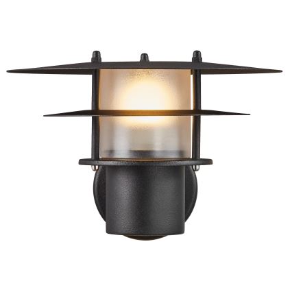 Nordlux - Vägglampa för utomhusbruk BASTIA 1xE14/12W/230V IP54 svart