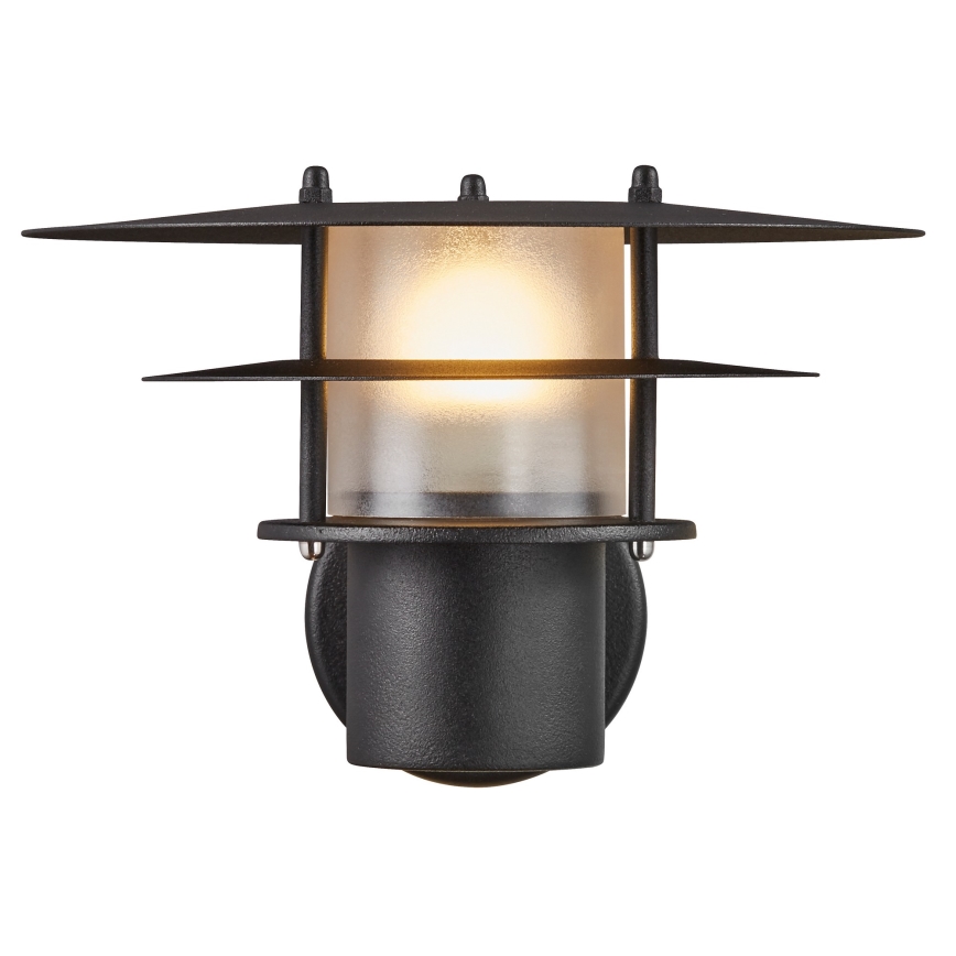 Nordlux - Vägglampa för utomhusbruk BASTIA 1xE14/12W/230V IP54 svart