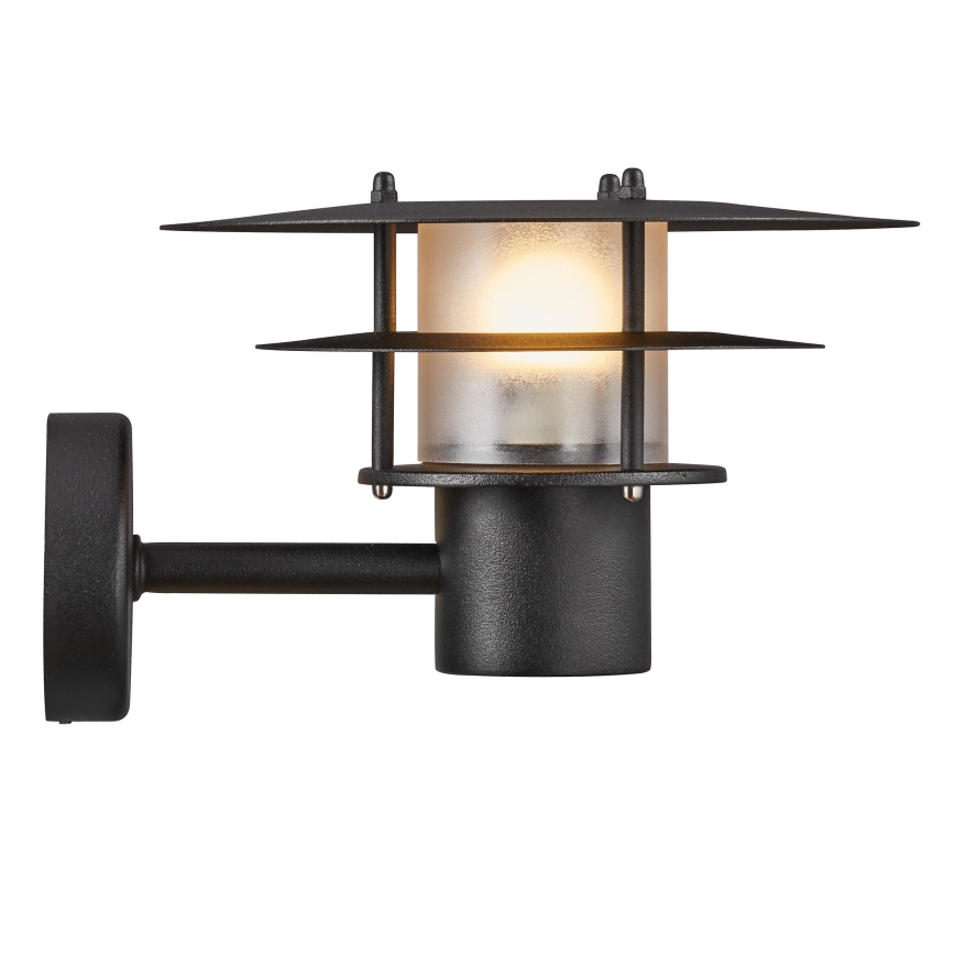 Nordlux - Vägglampa för utomhusbruk BASTIA 1xE14/12W/230V IP54 svart