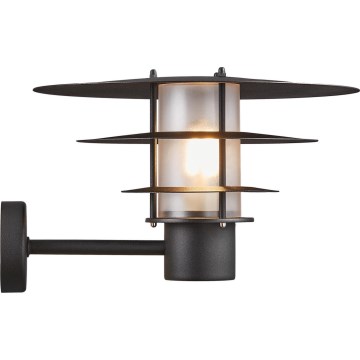 Nordlux - Vägglampa för utomhusbruk BASTIA 1xE27/20W/230V IP54 svart