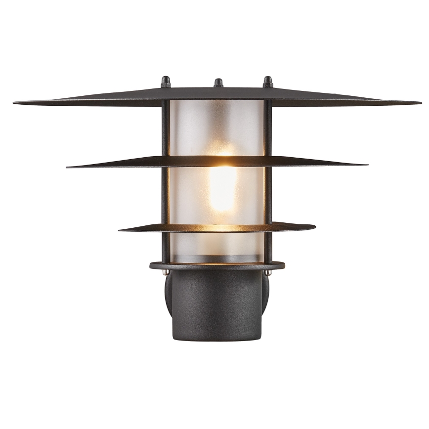 Nordlux - Vägglampa för utomhusbruk BASTIA 1xE27/20W/230V IP54 svart