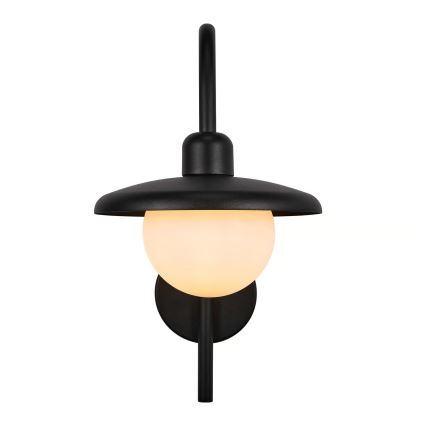 Nordlux - Vägglampa för utomhusbruk BERLO 1xE27/10W/230V IP44 svart