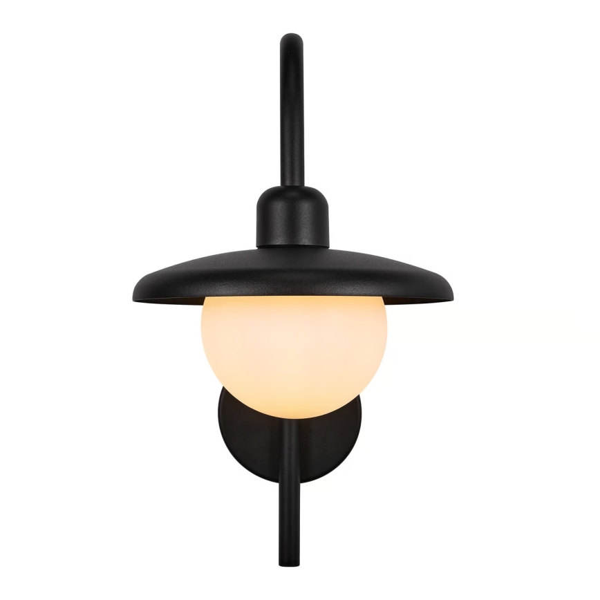 Nordlux - Vägglampa för utomhusbruk BERLO 1xE27/10W/230V IP44 svart