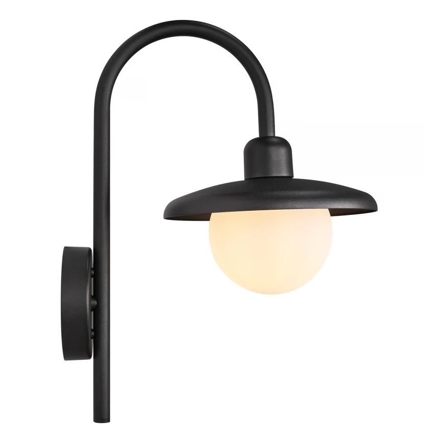 Nordlux - Vägglampa för utomhusbruk BERLO 1xE27/10W/230V IP44 svart