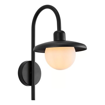 Nordlux - Vägglampa för utomhusbruk BERLO 1xE27/10W/230V IP44 svart