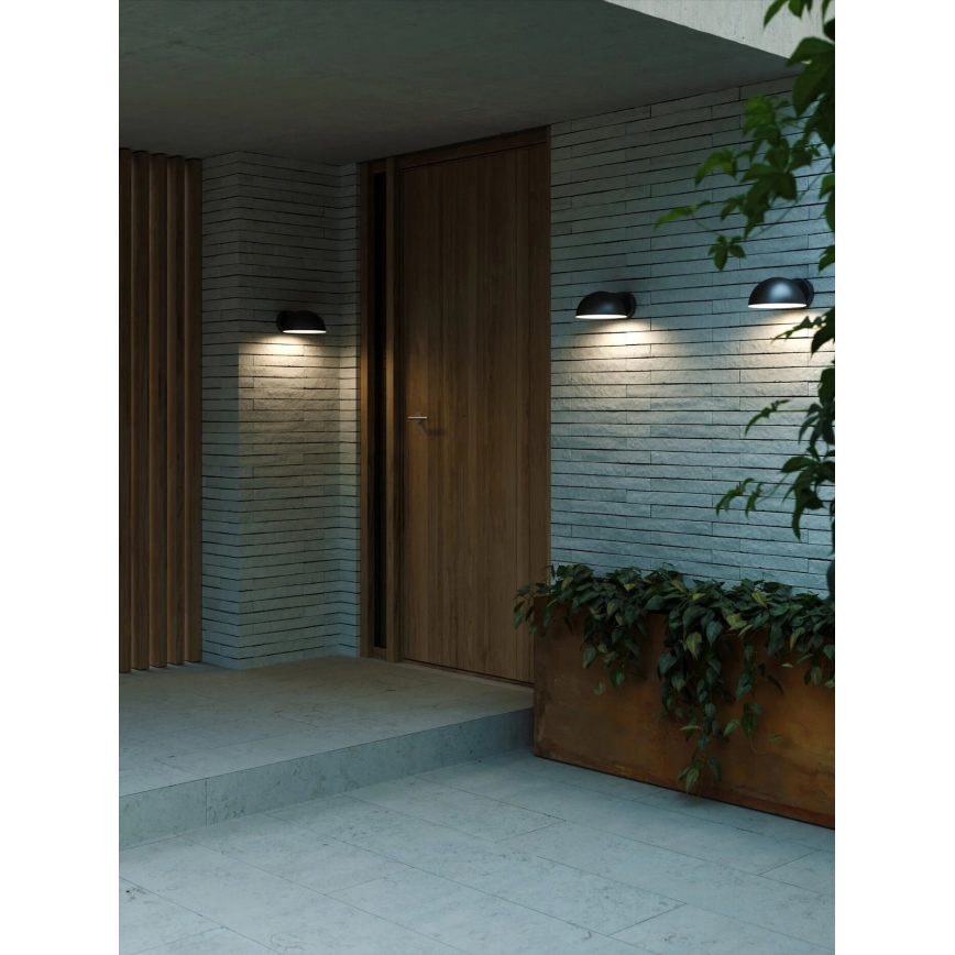 Nordlux - Vägglampa för utomhusbruk CLARSO 1xE27/10W/230V IP44 svart