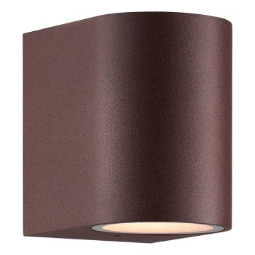 Nordlux - Vägglampa för utomhusbruk DION 1xGU10/25W/230V IP44 rezavá