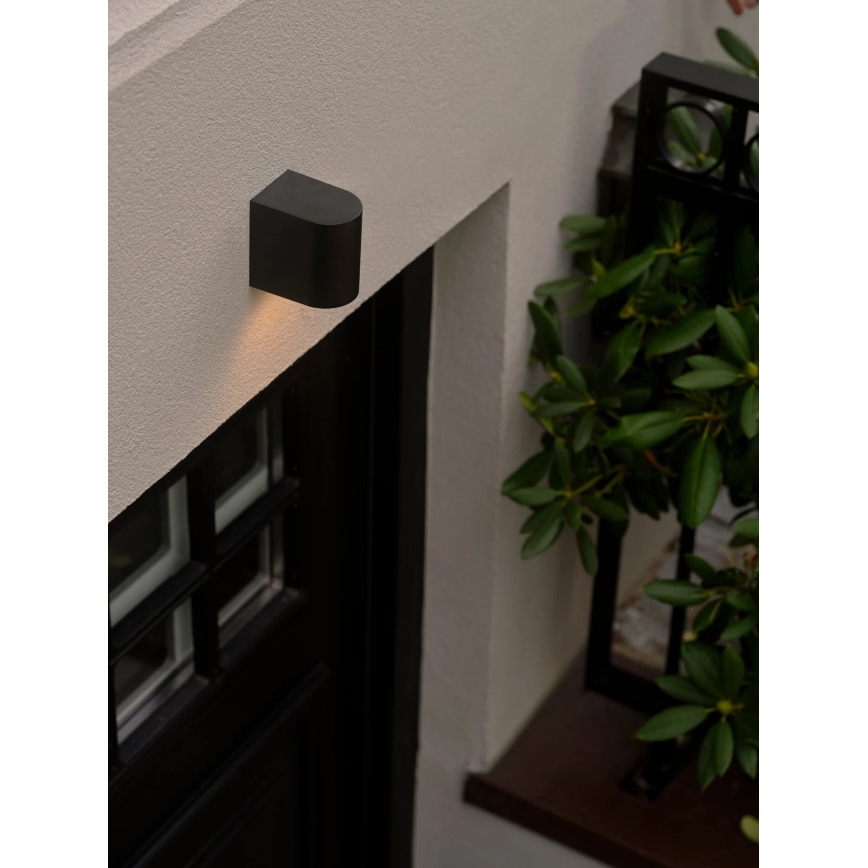 Nordlux - Vägglampa för utomhusbruk DION 1xGU10/25W/230V IP44 svart