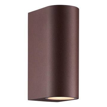 Nordlux - Vägglampa för utomhusbruk DION 2xGU10/25W/230V IP44 rezavá