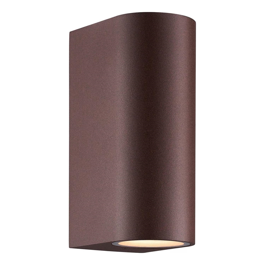 Nordlux - Vägglampa för utomhusbruk DION 2xGU10/25W/230V IP44 rezavá