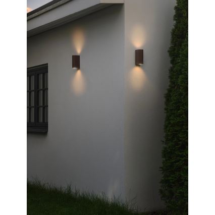 Nordlux - Vägglampa för utomhusbruk DION 2xGU10/25W/230V IP44 rezavá