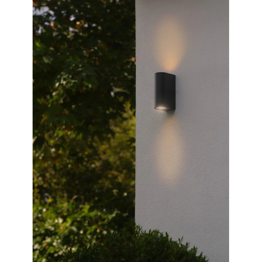 Nordlux - Vägglampa för utomhusbruk DION 2xGU10/25W/230V IP44 svart