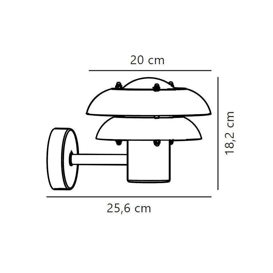Nordlux - Vägglampa för utomhusbruk KURNOS 1xE14/12W/230V IP54 beige
