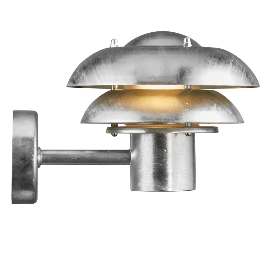 Nordlux - Vägglampa för utomhusbruk KURNOS 1xE14/12W/230V IP54 matt krom