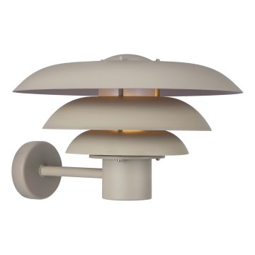 Nordlux - Vägglampa för utomhusbruk KURNOS 1xE27/20W/230V IP54 beige