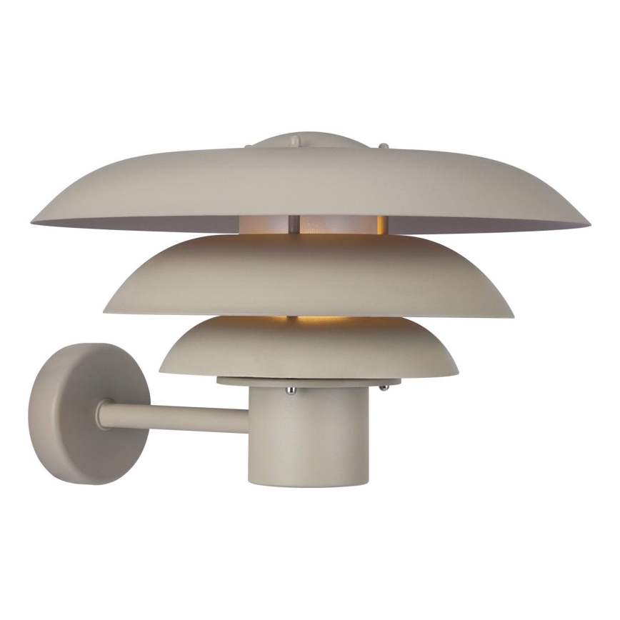 Nordlux - Vägglampa för utomhusbruk KURNOS 1xE27/20W/230V IP54 beige