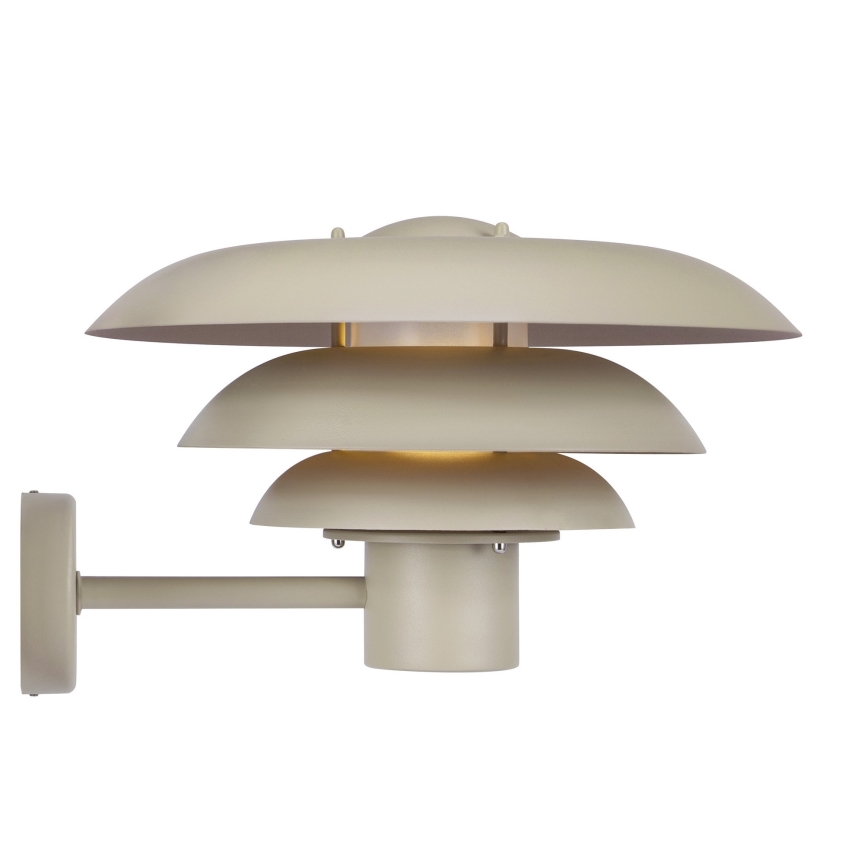Nordlux - Vägglampa för utomhusbruk KURNOS 1xE27/20W/230V IP54 beige