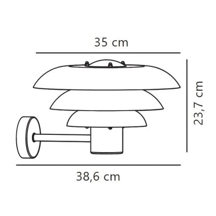 Nordlux - Vägglampa för utomhusbruk KURNOS 1xE27/20W/230V IP54 beige