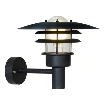 Nordlux - Vägglampa för utomhusbruk LONSTRUP 1xE27/60W/230V IP44 svart