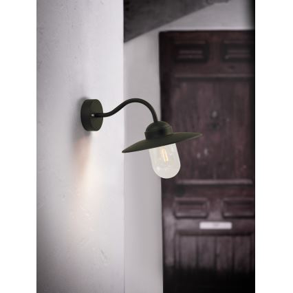 Nordlux - Vägglampa för utomhusbruk LUXEMBOURG 1xE27/60W/230V IP54 svart
