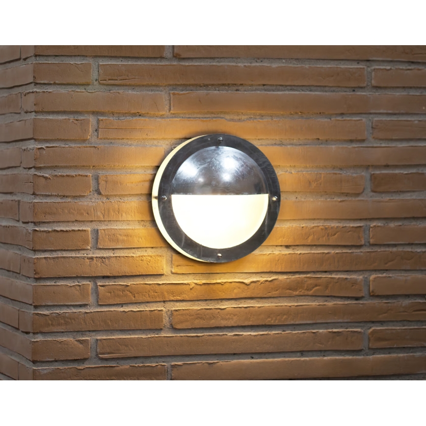 Nordlux - Vägglampa för utomhusbruk MALTA 1xE27/60W/230V IP54 silver