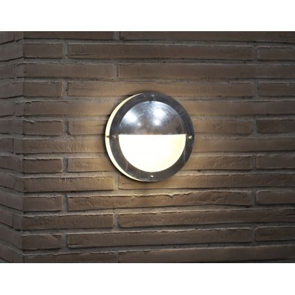 Nordlux - Vägglampa för utomhusbruk MALTA 1xE27/60W/230V IP54 silver