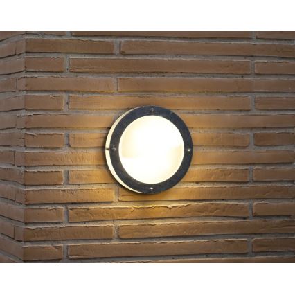 Nordlux - Vägglampa för utomhusbruk MALTA 1xE27/60W/230V silver
