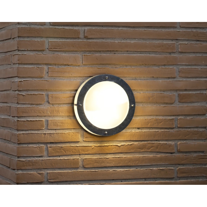 Nordlux - Vägglampa för utomhusbruk MALTA 1xE27/60W/230V silver