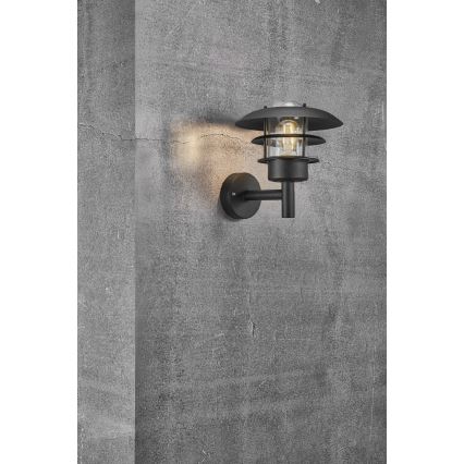 Nordlux - Vägglampa för utomhusbruk NOIR 1xE27/60W/230V IP44
