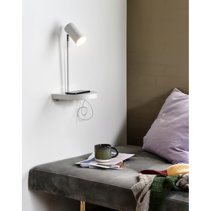 Nordlux - Vägglampa med hylla CODY 1xGU10/15W/230V vit