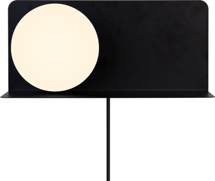 Nordlux - Vägglampa med hylla LILIBETH 1xE14/25W/230V svart