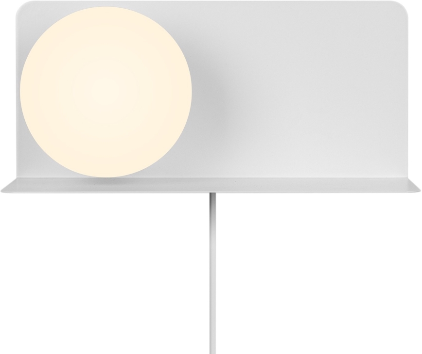 Nordlux - Vägglampa med hylla LILIBETH 1xE14/25W/230V vit