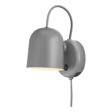 Nordlux - Vägglampa med USB ANGLE 1xGU10/25W/230V grå