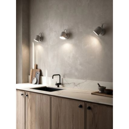 Nordlux - Vägglampa med USB ANGLE 1xGU10/25W/230V grå