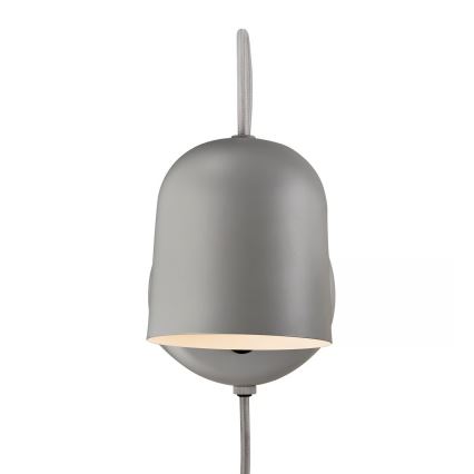 Nordlux - Vägglampa med USB ANGLE 1xGU10/25W/230V grå