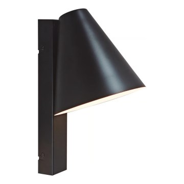 Nordlux - Vägglampa med USB WILMER 1xE14/40W/230V svart
