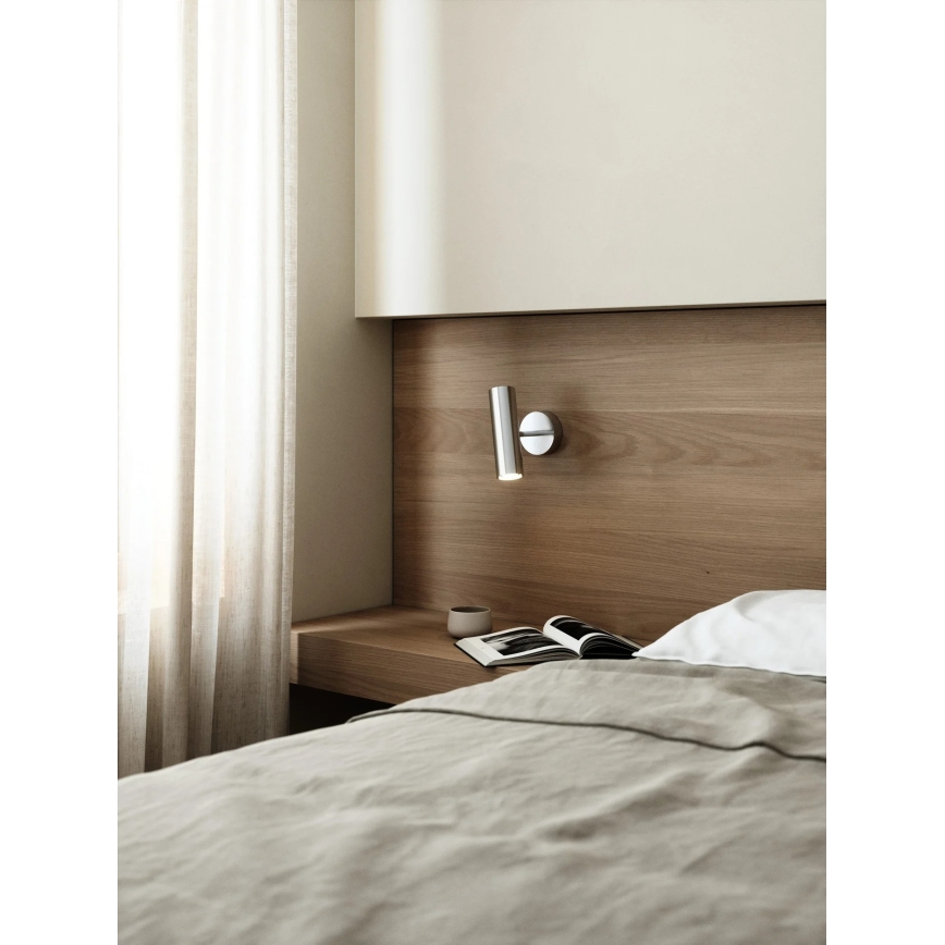 Nordlux - Väggspotlight MIB 1xGU10/20W/230V blank krom