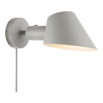Nordlux - Vägglampa STAY 1xE27/60W/230V grå
