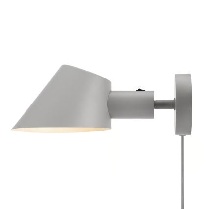Nordlux - Vägglampa STAY 1xE27/60W/230V grå