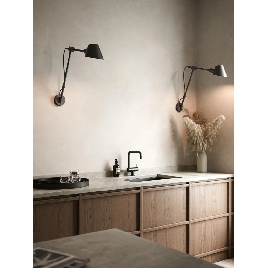 Nordlux - Vägglampa STAY 1xE27/60W/230V svart