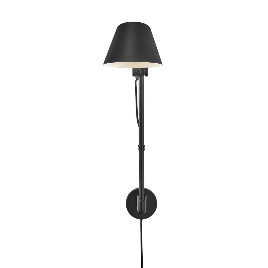 Nordlux - Vägglampa STAY 1xE27/60W/230V svart