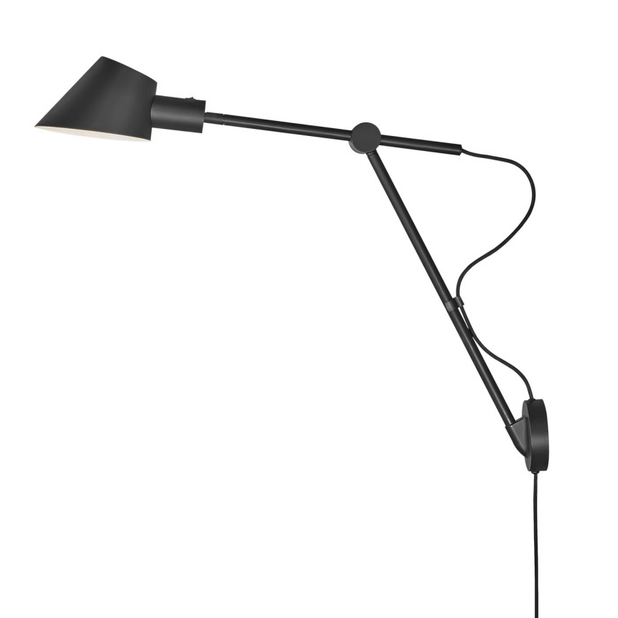 Nordlux - Vägglampa STAY 1xE27/60W/230V svart