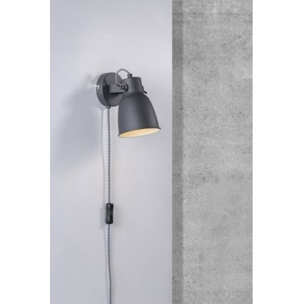 Nordlux - Väggspotlight ADRIAN 1xE27/25W/230V antracit