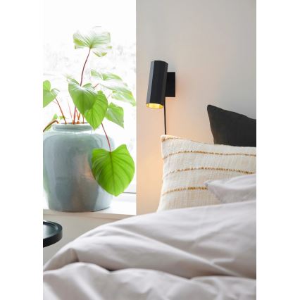 Nordlux - Väggspotlight ALANIS 1xGU10/15W/230V svart